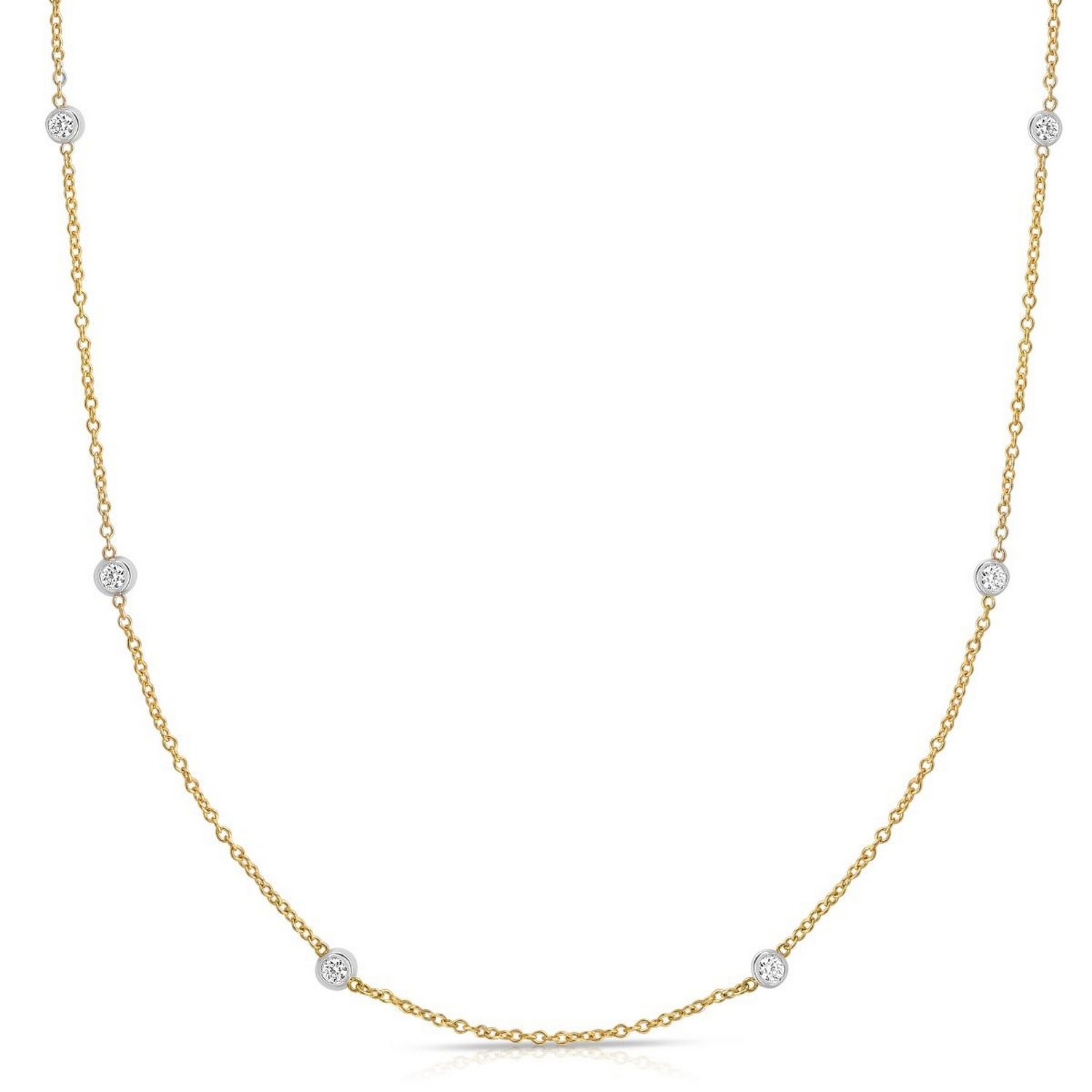 14K Yellow Gold Diamonds by the Yard Necklace
