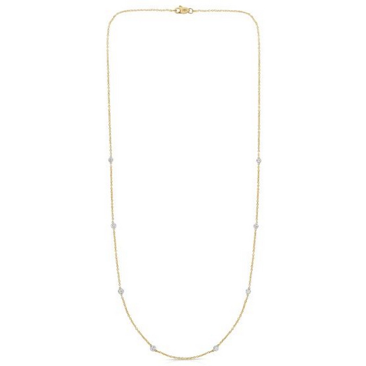 14K Yellow Gold Diamonds by the Yard Necklace - Image 2