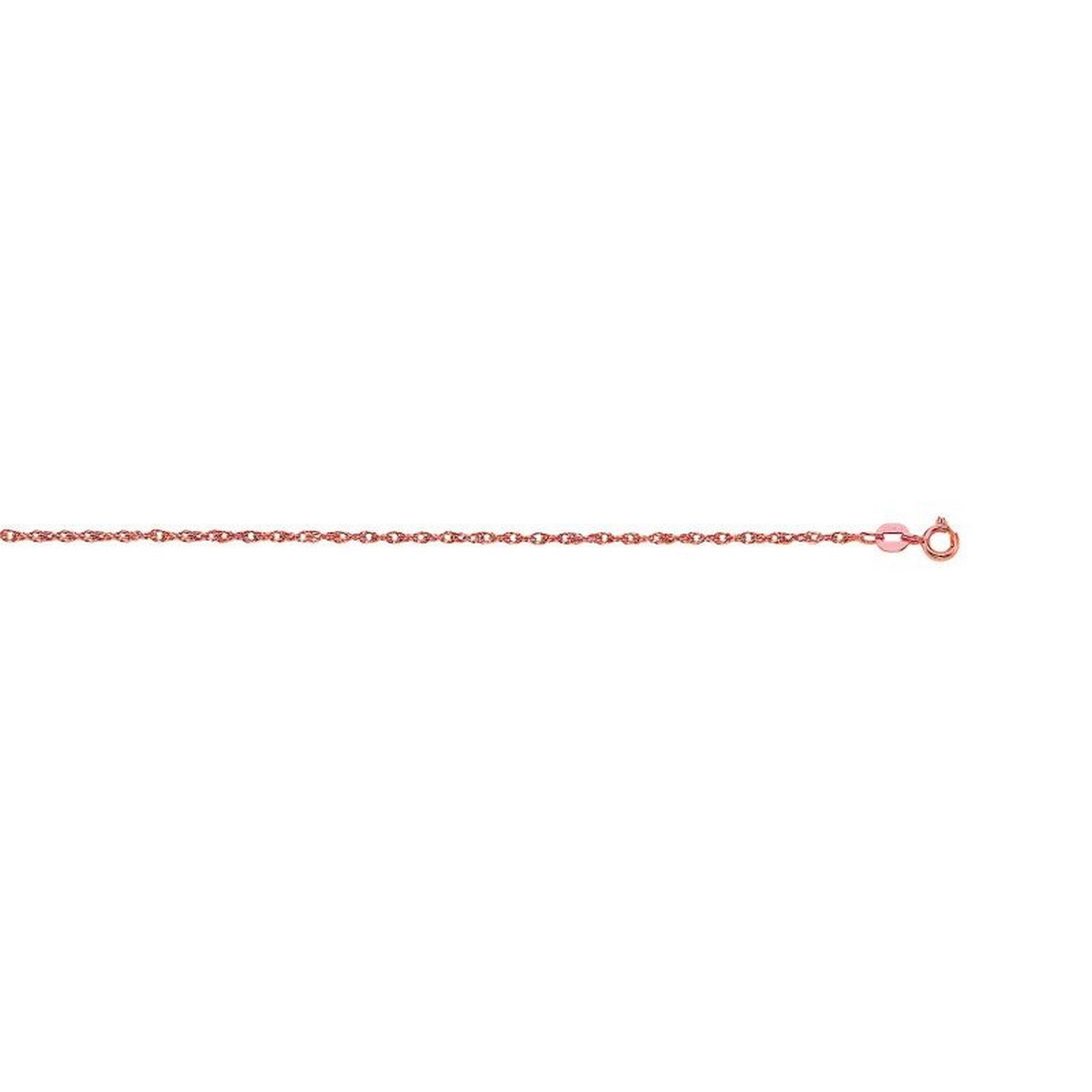 14k Yellow Gold Machine Rope Chain (0.85 mm) - Image 2