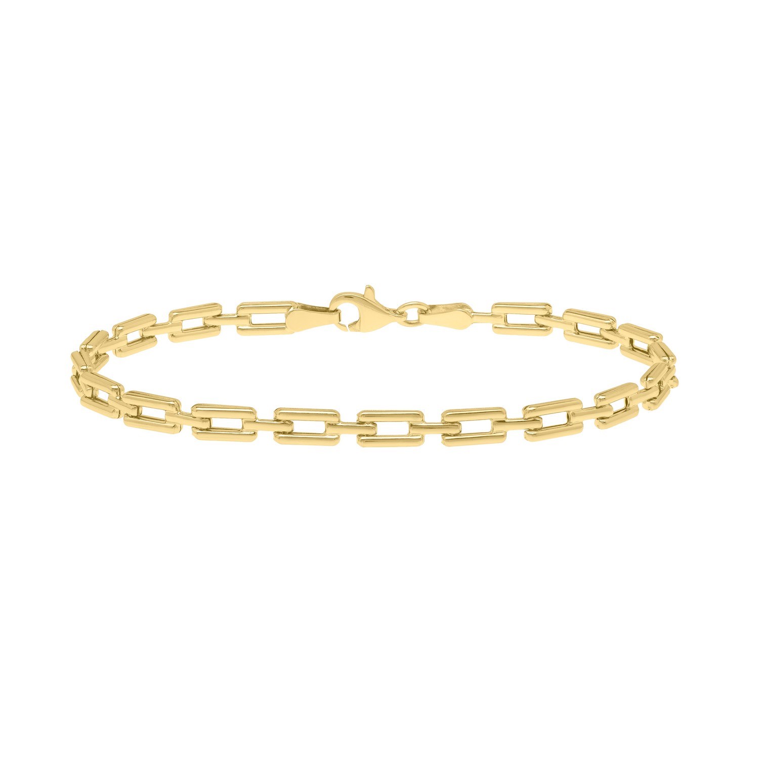 10K Yellow Gold Deco Link Bracelet - Image 3