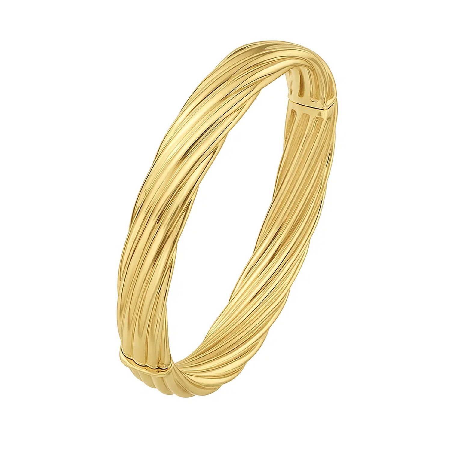14K Yellow Gold Twist Bangle (10.00 mm) - Image 3
