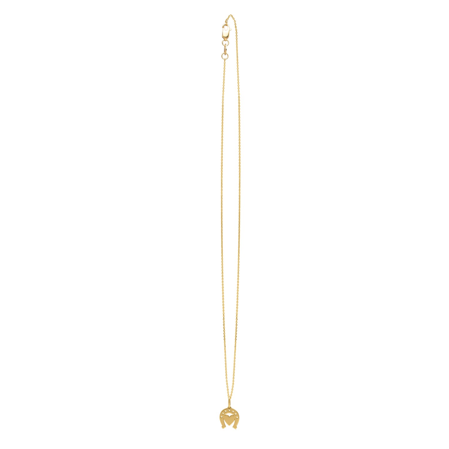 Heart and Horse Necklace in 14K Yellow Gold - Image 3
