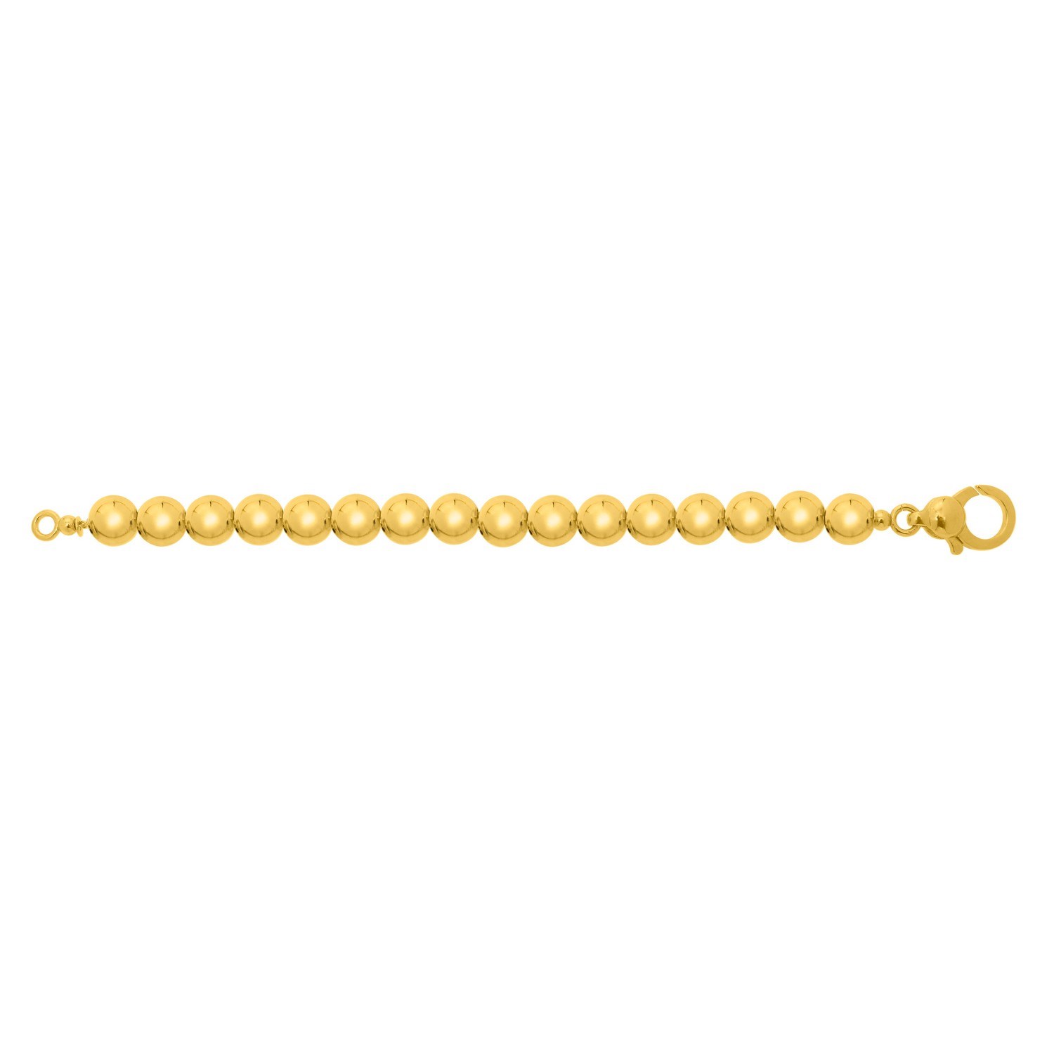 Sterling Silver Gold Plated Bold Bead Necklace - Image 3