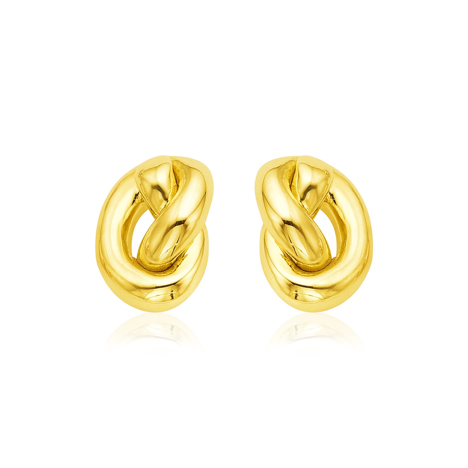 14k Yellow Gold Polished Knot Earrings