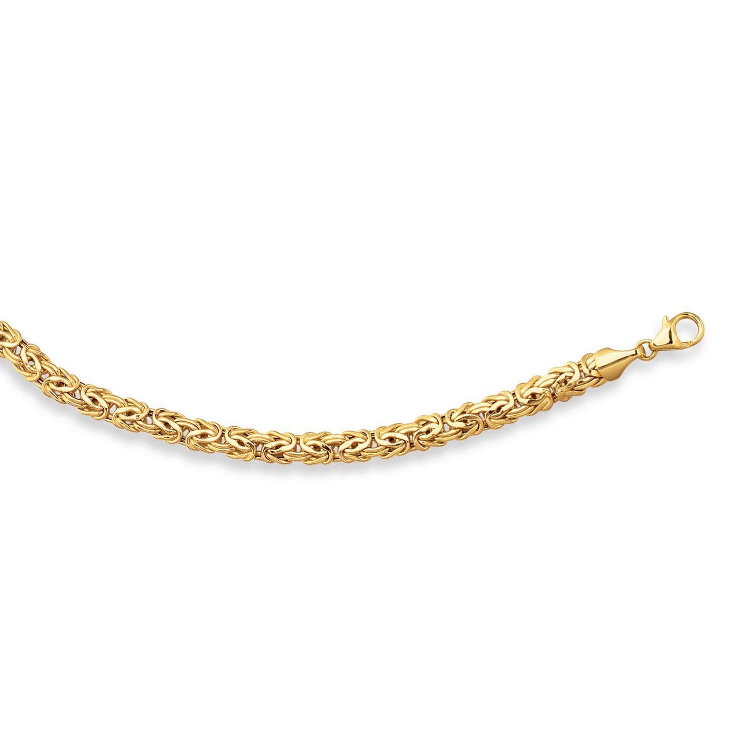 14k Yellow Gold Fancy Byzantine Chain Necklace - Image 3