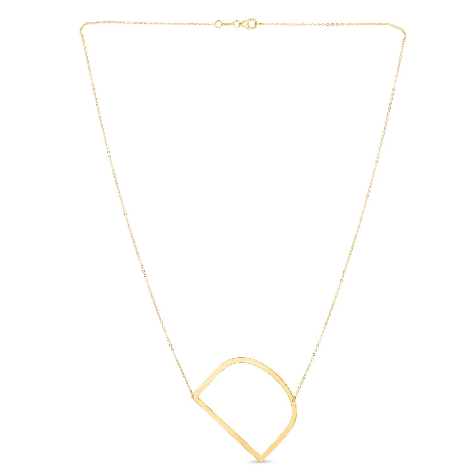 14K Yellow Gold Yours Truly Large Initial D Necklace - Image 2