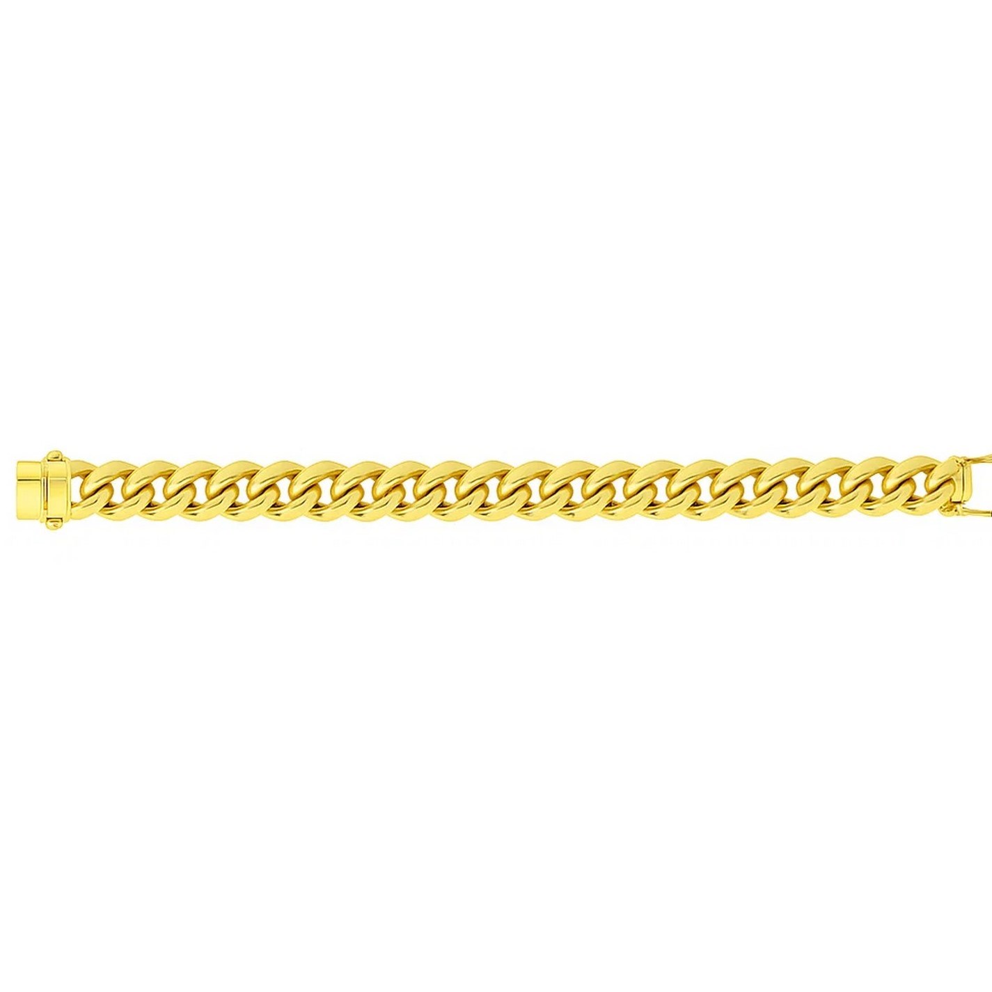 14k Yellow Gold Polished Miami Cuban Chain Necklace - Image 3