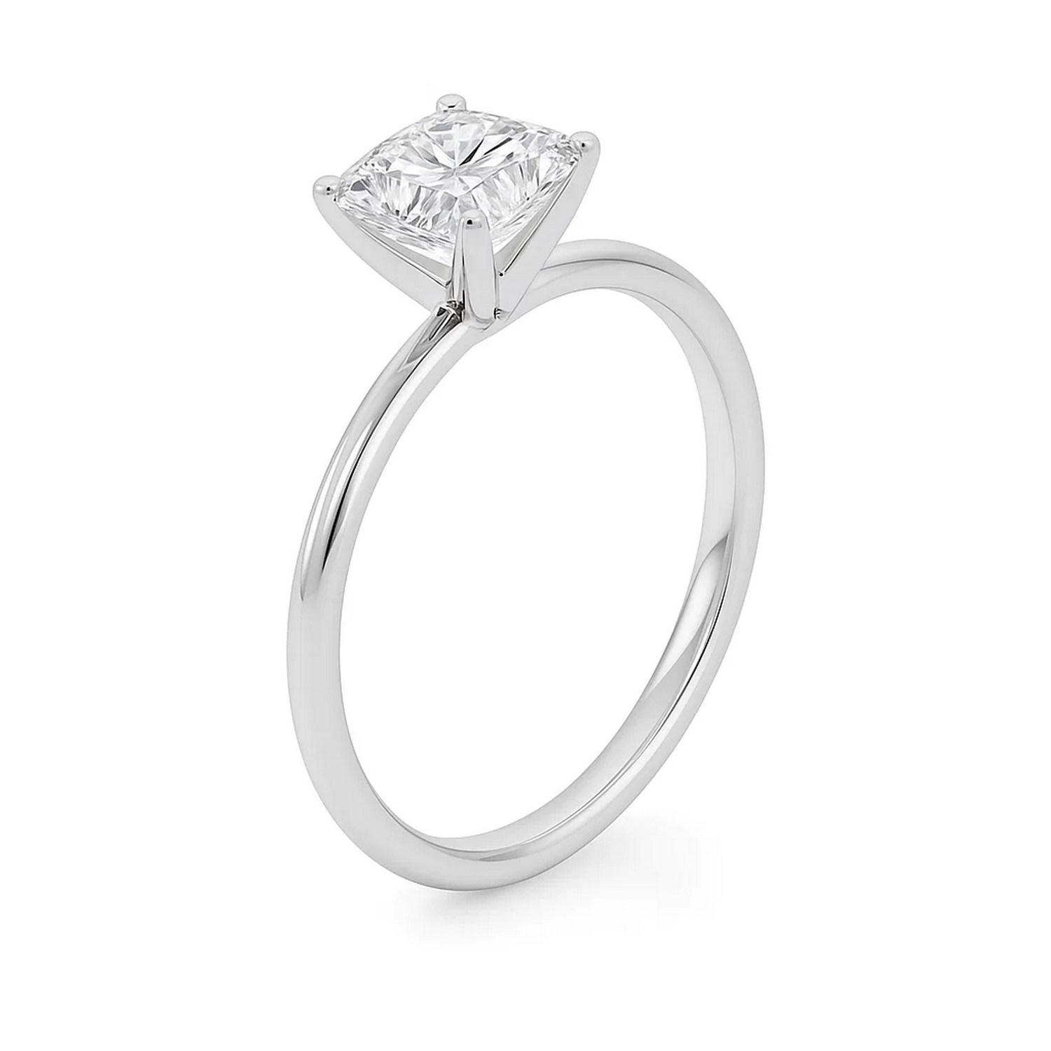 2 Carat Princess Lab Grown IGI G/VS1 Diamond Solitaire Ring in 14K White Gold - Image 2