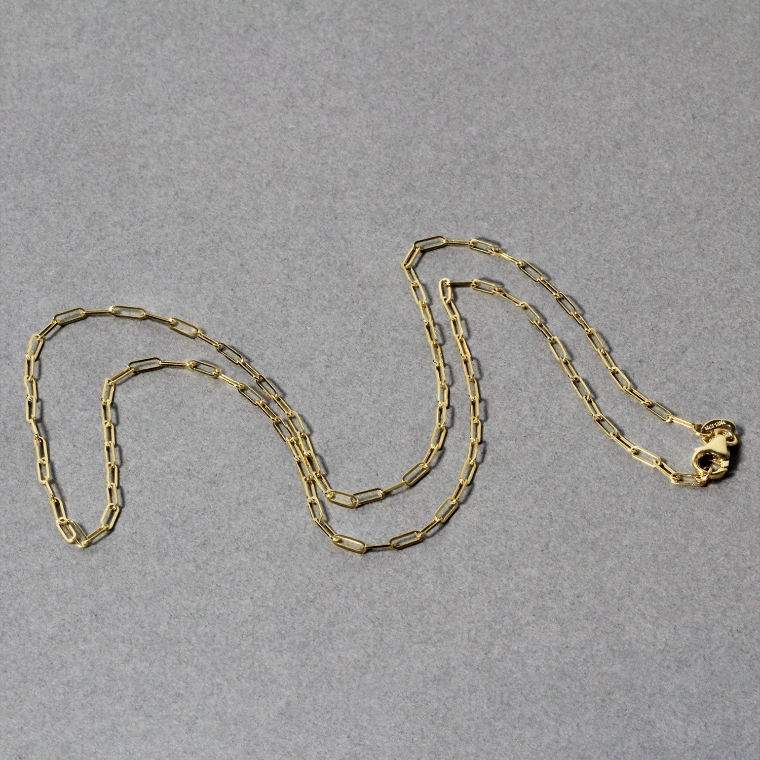 14K Yellow Gold Fine Paperclip Chain (1.50 mm) - Image 5