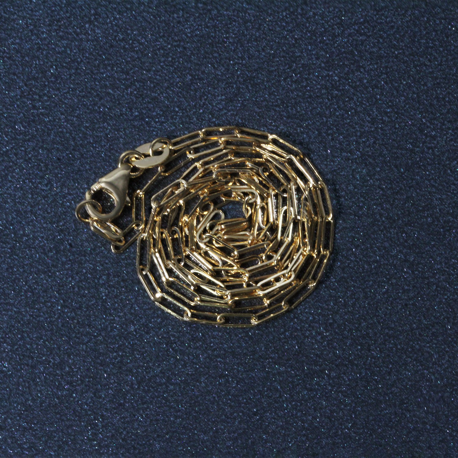 14K Yellow Gold Fine Paperclip Chain (1.50 mm) - Image 6