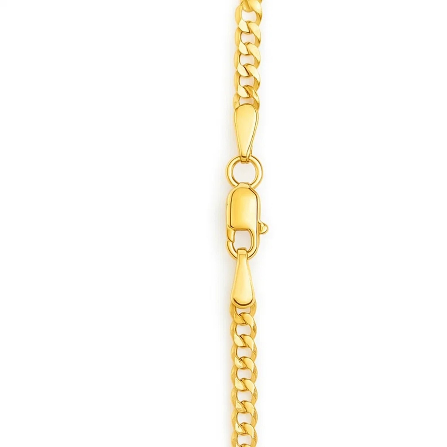 14K Yellow Gold Multi Gemstone Curb Chain Necklace - Image 4
