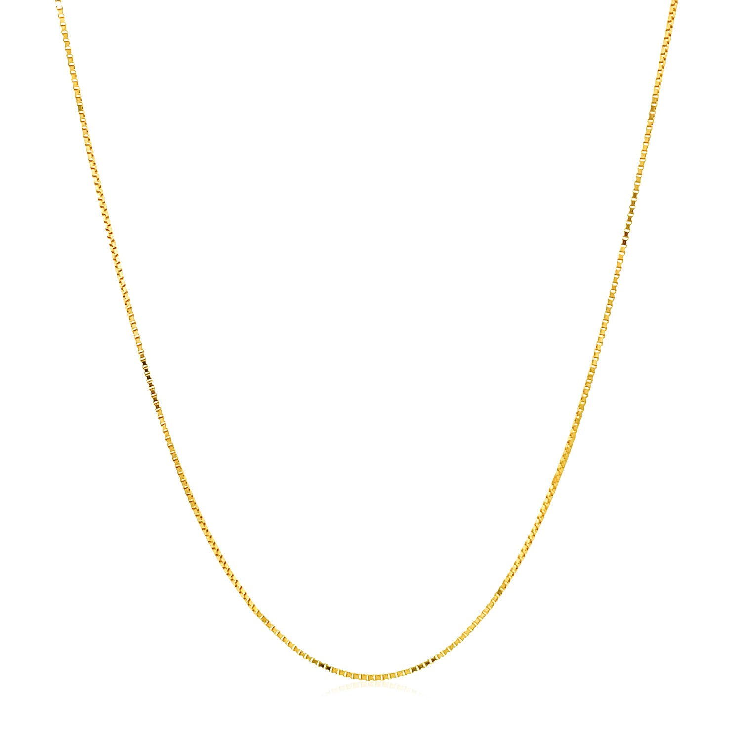 Double Extendable Box Chain in 14k Yellow Gold (0.51 mm) - Image 2
