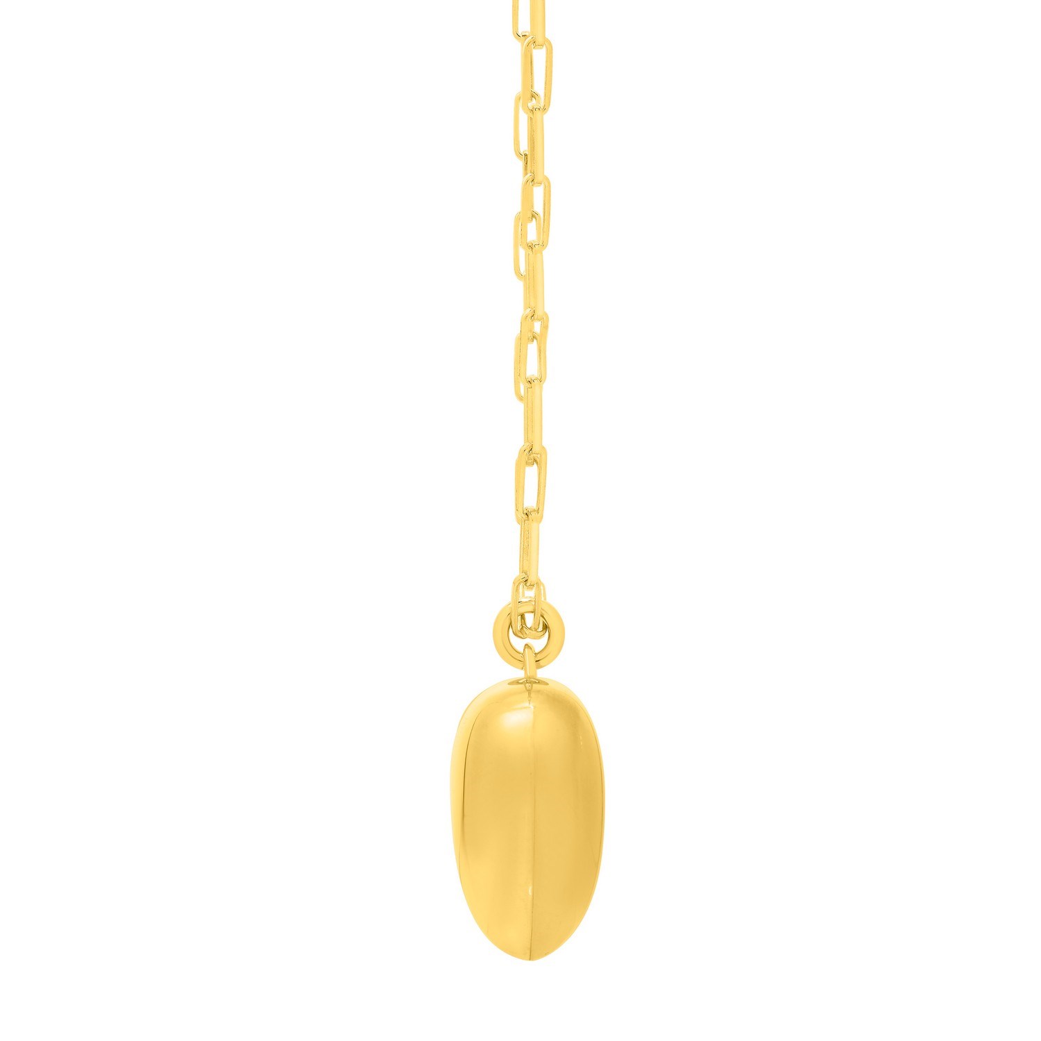 Sterling Silver Gold Plated Puffed Heart Pendant - Image 3