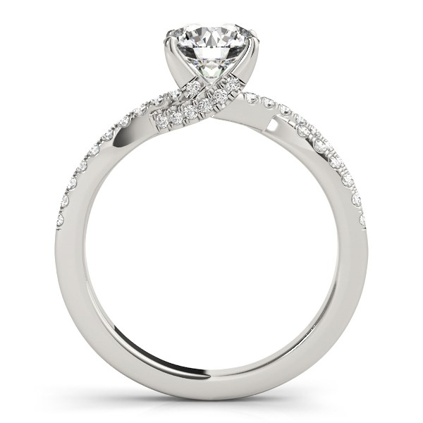 14k White Gold Fancy Prong Split Shank Diamond Engagement Ring (1 1/4 cttw) - Image 2