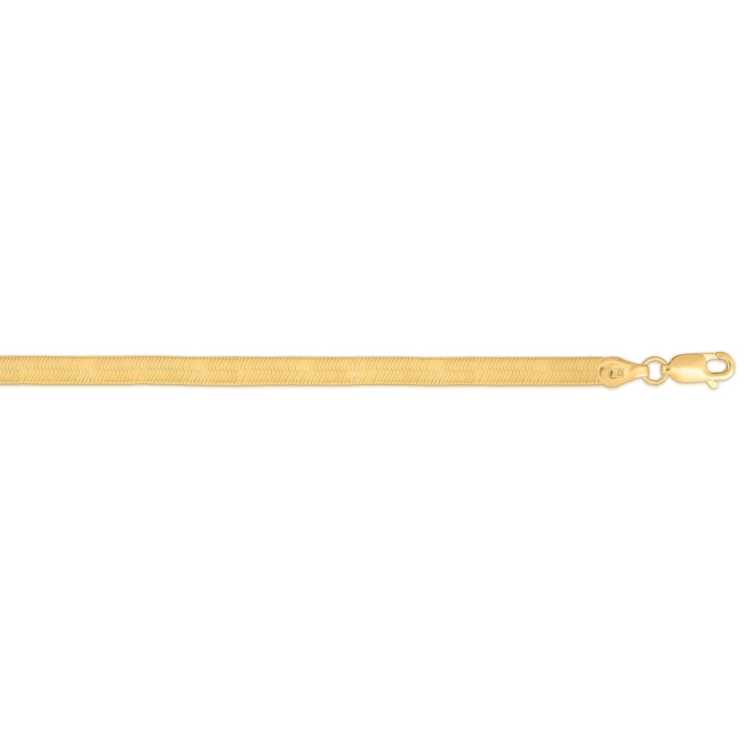 Sterling Silver Yellow Gold Plated Imperial Herringbone Chain (2.70 mm) - Image 3
