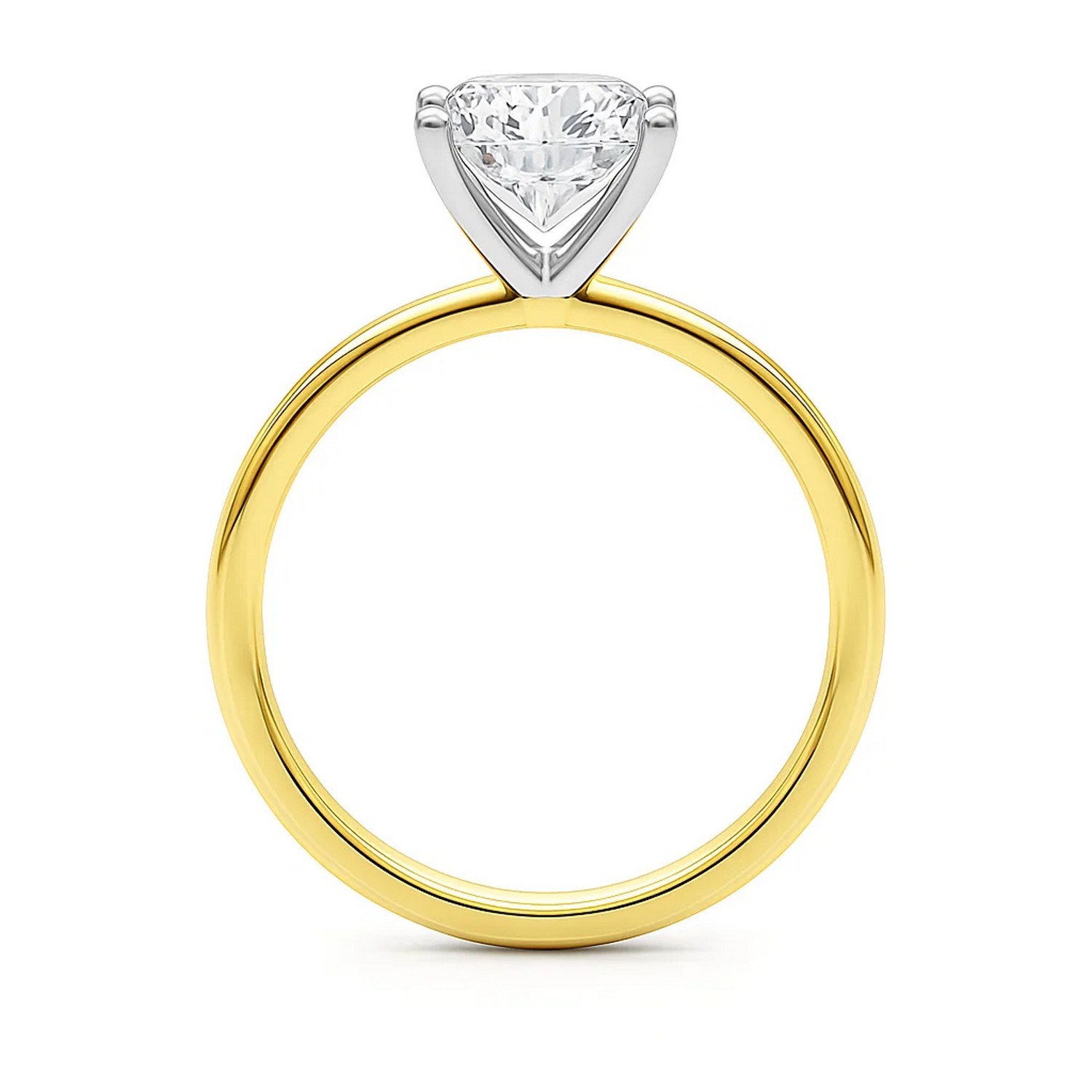 2 Carat Princess Lab Grown IGI G/VS1 Diamond Solitaire Ring in 10K Yellow Gold - Image 4