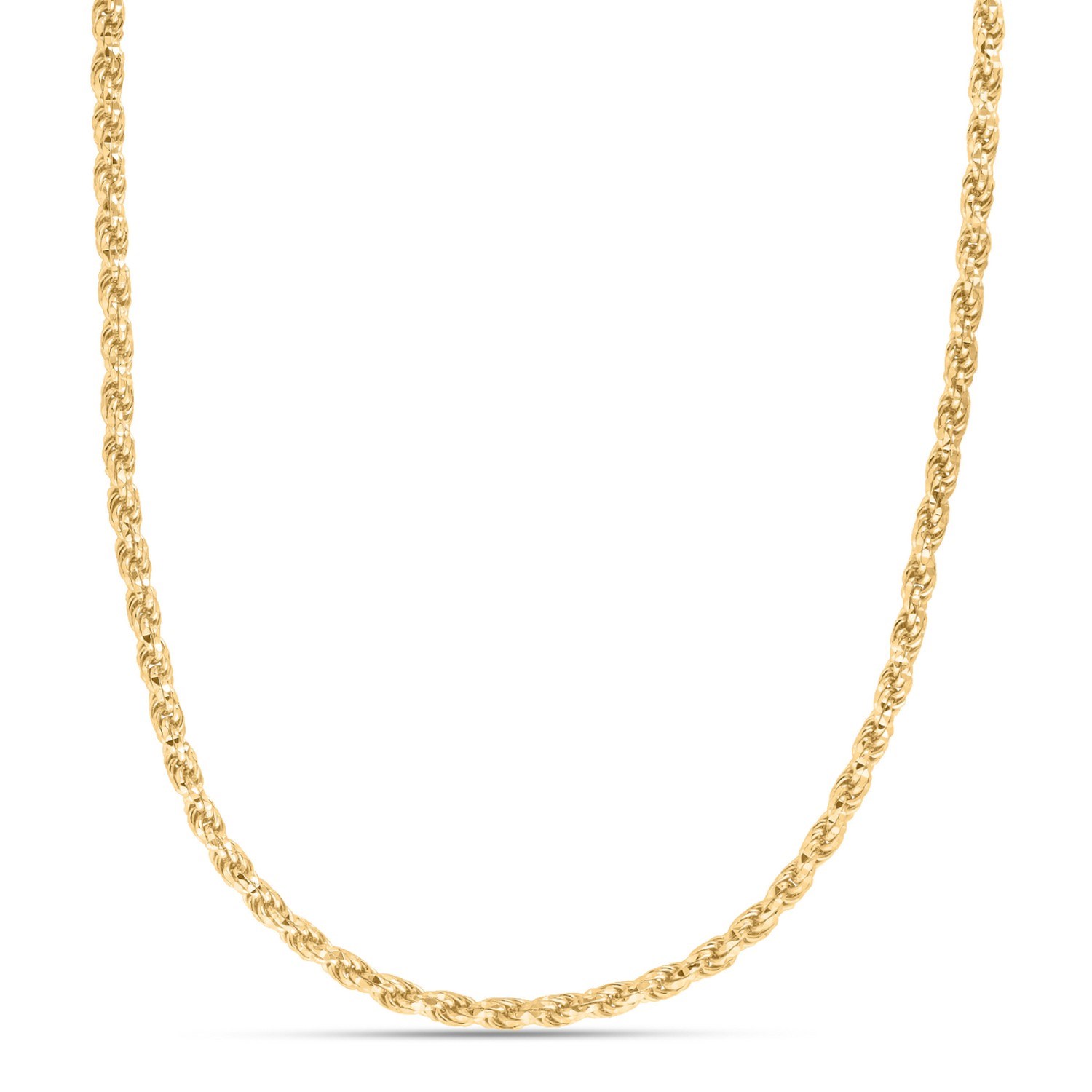 Sterling Silver Yellow Gold Plated Diamond Cut Royal Rope Chain (4.40 mm) - Image 3