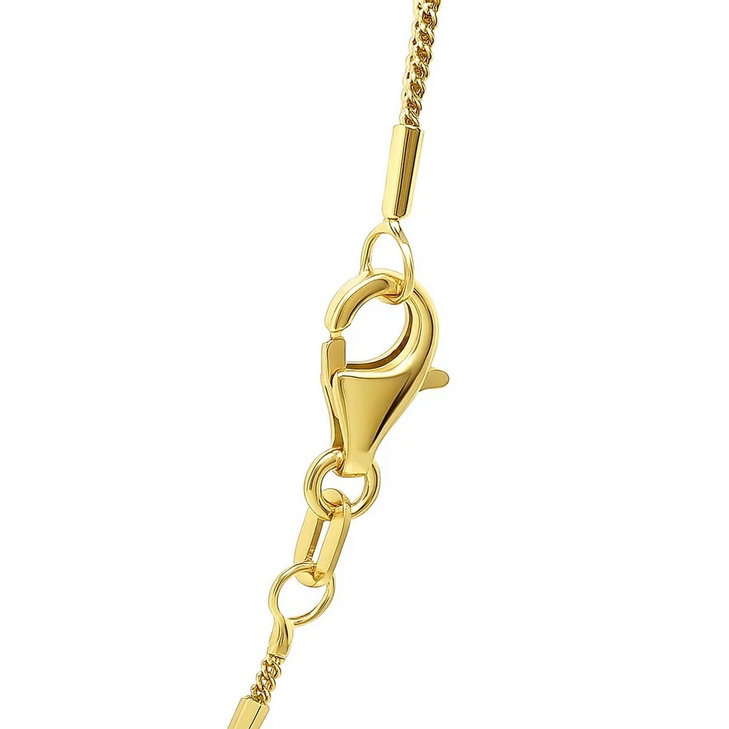 Diamond Cut Bar Links Pendant Chain in Yellow Gold (1.30 mm) - Image 4