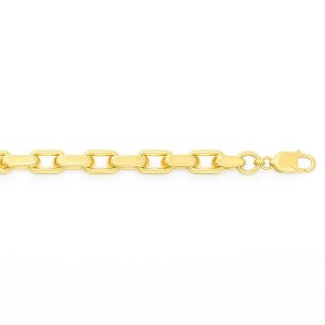 14k Yellow Gold French Cable Chain Bracelet  (3.60 mm)
