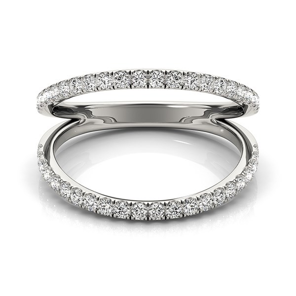 14k White Gold Diamond Split Band Ring (1/4 cttw) - Image 2