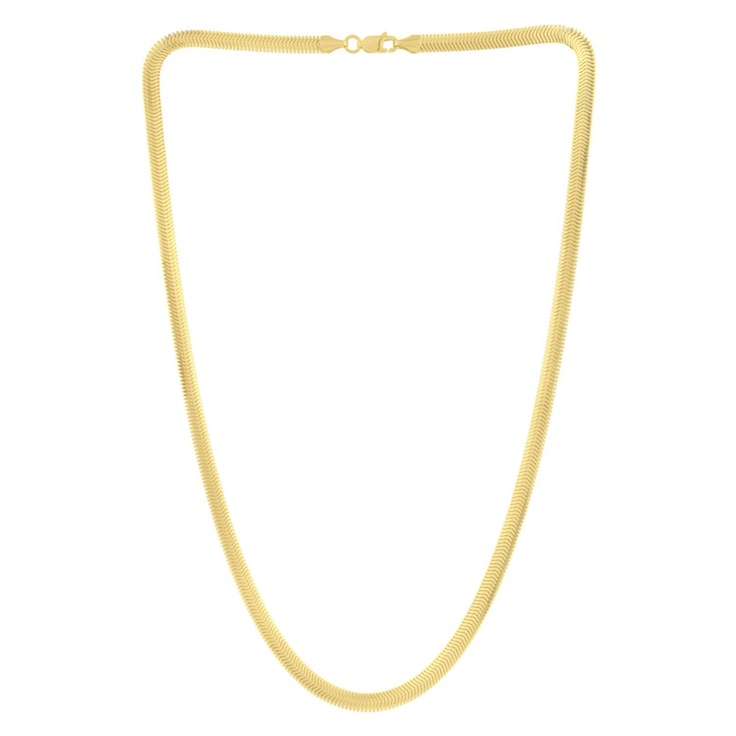 Sterling Silver Yellow Gold Plated Oval Snake Chain (4.20 mm) - Image 2
