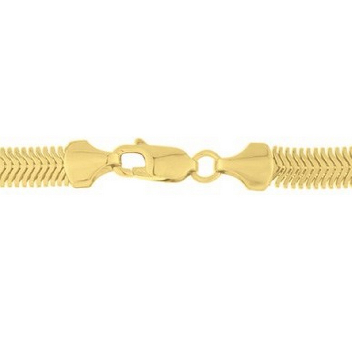 Sterling Silver Yellow Gold Plated Oval Snake Chain (4.20 mm) - Image 3