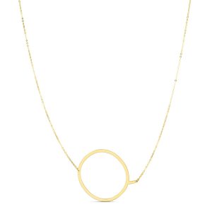 14K Yellow Gold Yours Truly Large Initial Q Necklace