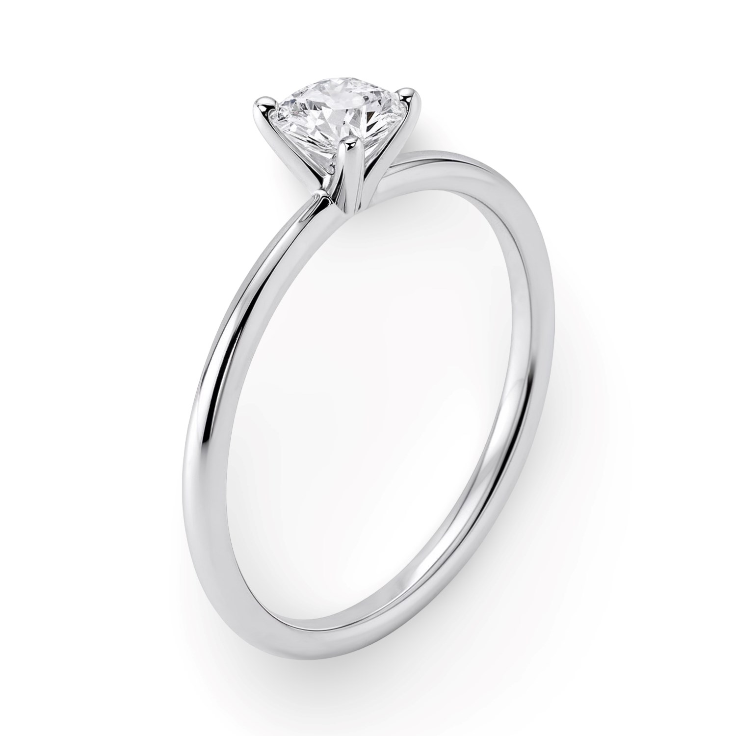 3/4 Carat Round Lab Grown IGI G/VS1 Diamond Solitaire Ring in Sterling Silver - Image 2