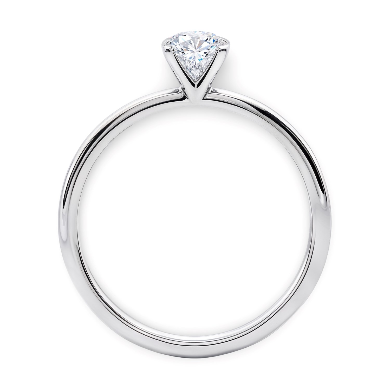 3/4 Carat Round Lab Grown IGI G/VS1 Diamond Solitaire Ring in Sterling Silver - Image 4