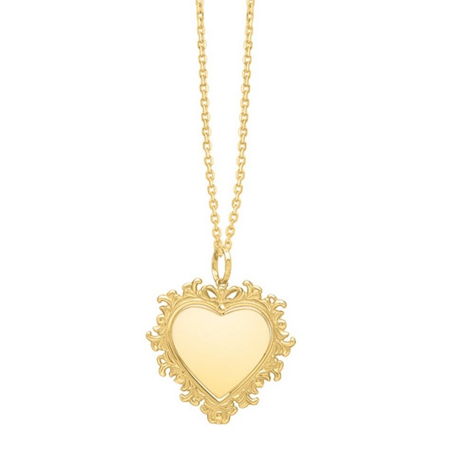 Baroque Heart Necklace in 14K Yellow Gold - Image 6