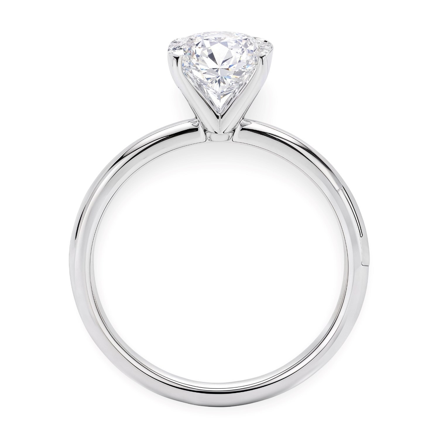 2 Carat Oval Lab Grown IGI G/VS1 Diamond Solitaire Ring in 14K White Gold - Image 3