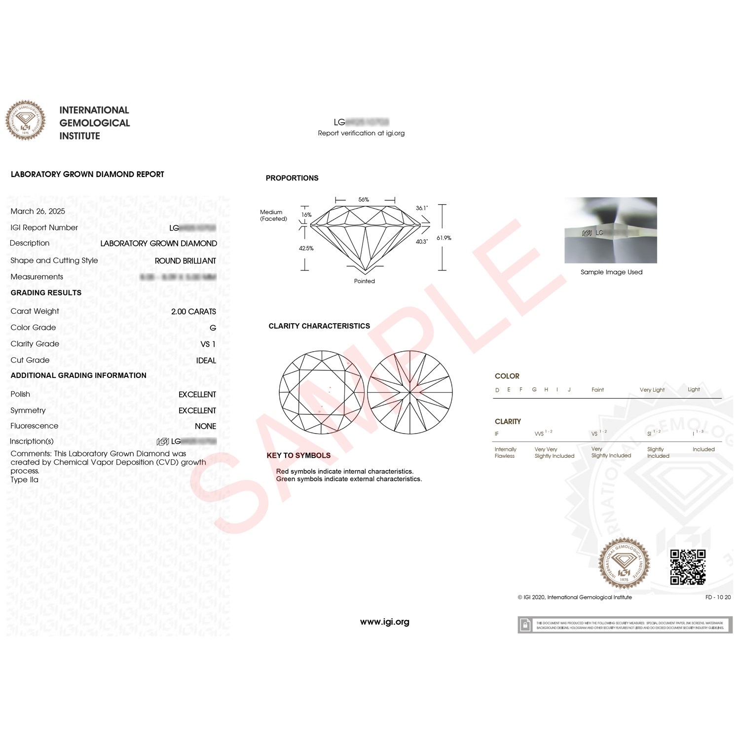 2 Carat Round Lab Grown IGI G/VS1 Diamond Solitaire Ring in 10K White Gold - Image 8