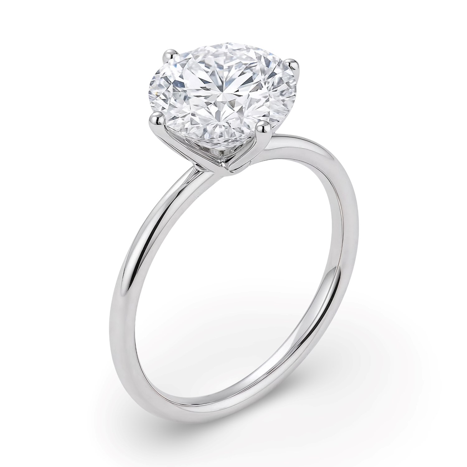 2 Carat Round Lab Grown IGI G/VS1 Diamond Solitaire Ring in 10K White Gold - Image 2