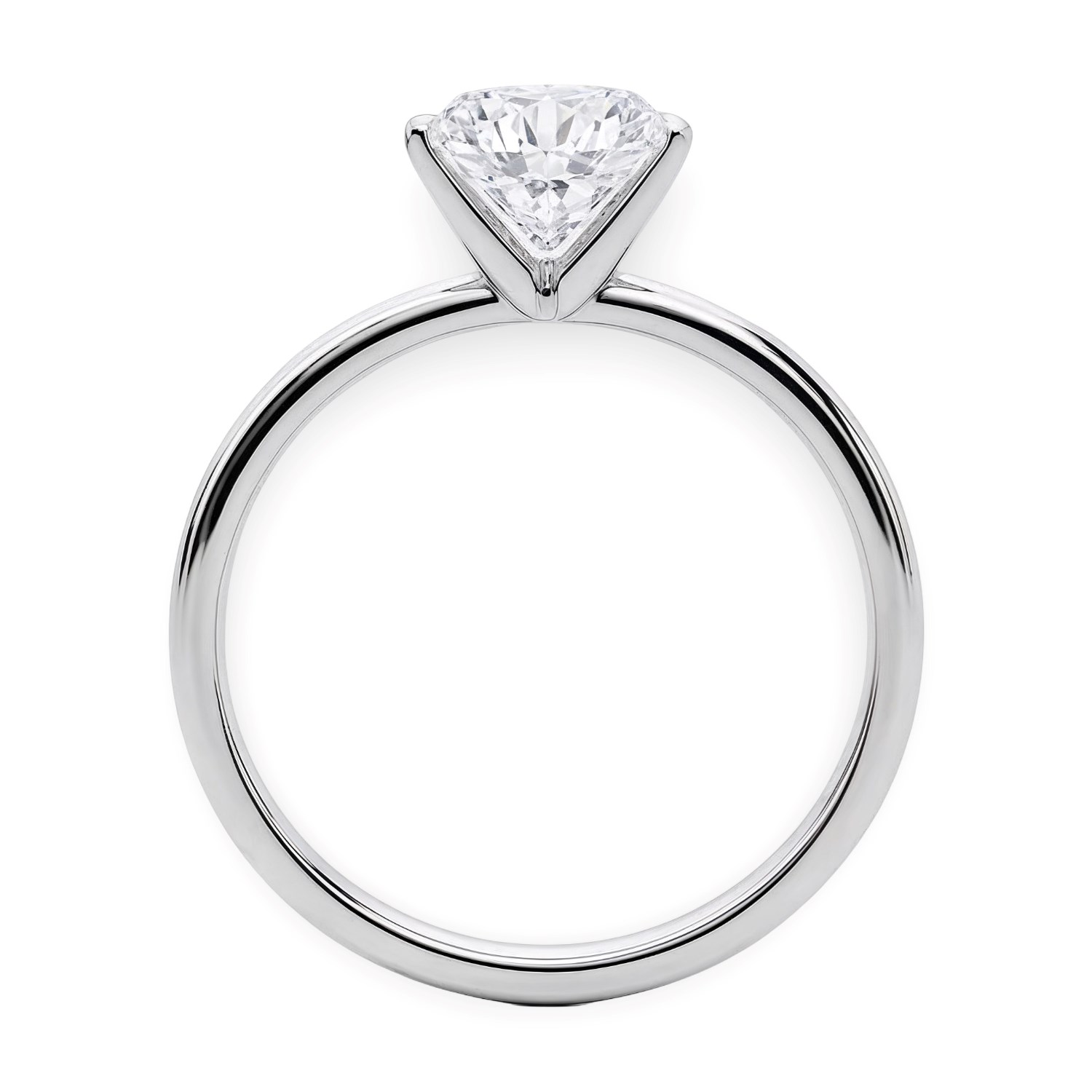 2 Carat Round Lab Grown IGI G/VS1 Diamond Solitaire Ring in 10K White Gold - Image 4