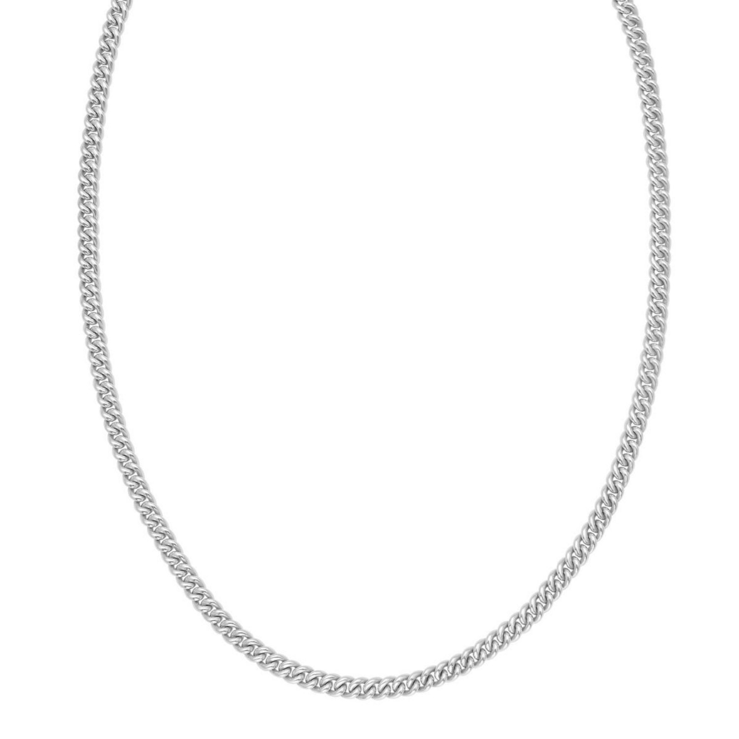 Sterling Silver Rhodium Plated Vintage Puffed Miami Cuban Chain (5.30 mm) - Image 2