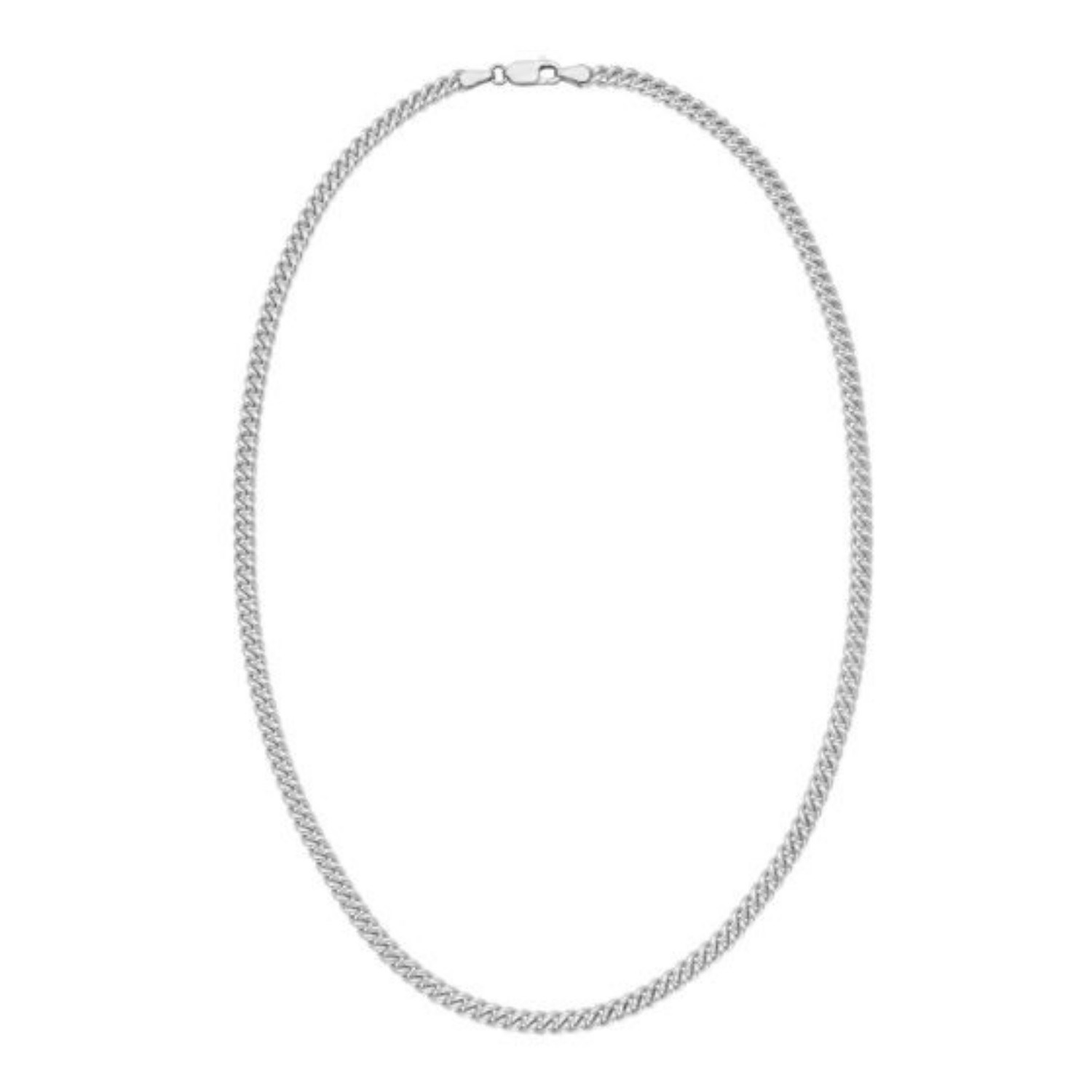 Sterling Silver Rhodium Plated Vintage Puffed Miami Cuban Chain (5.30 mm) - Image 3