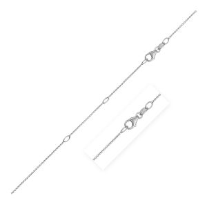 Double Extendable Cable Chain in 14k White Gold (0.85 mm)