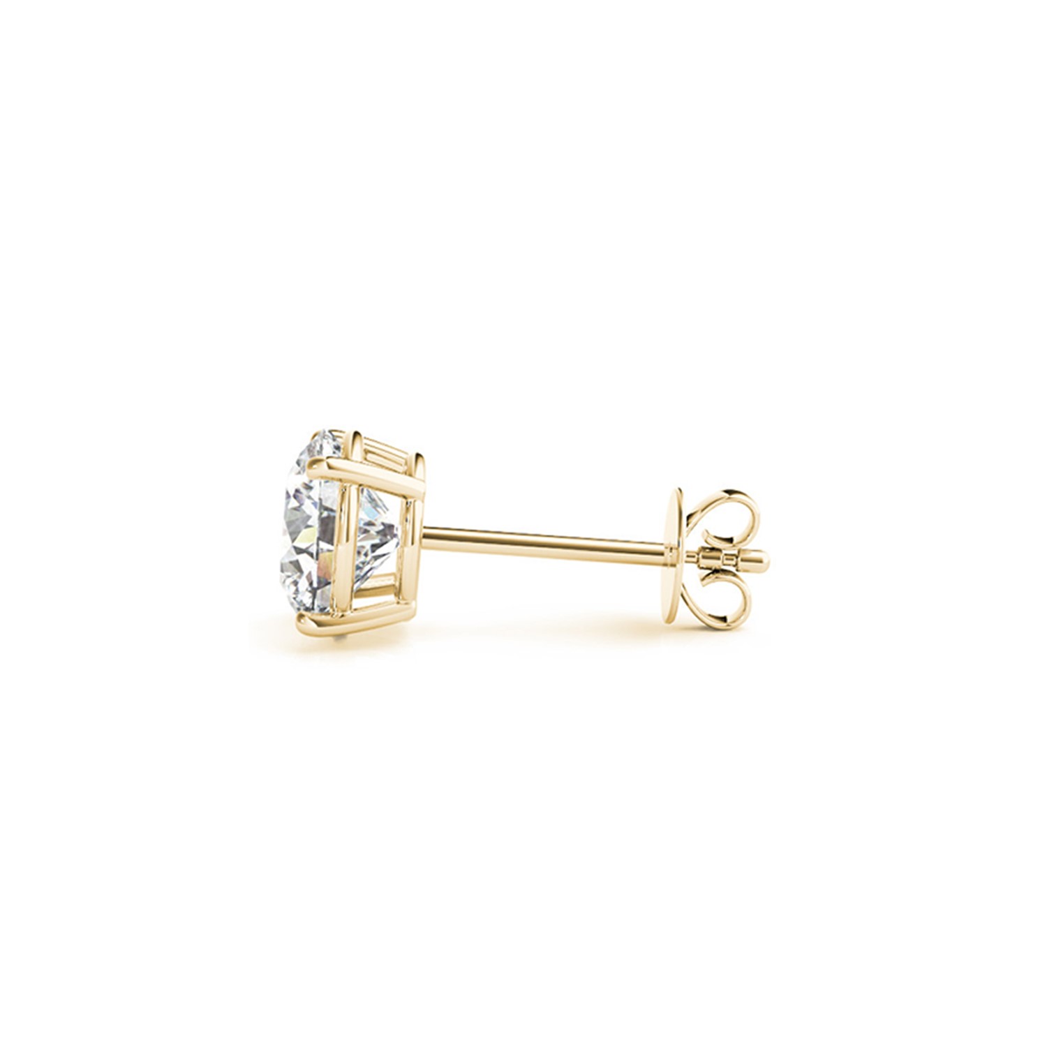 4 cttw Certified IGI Lab Grown Round Diamond Earrings 14k Yellow Gold (G/VS2) - Image 2